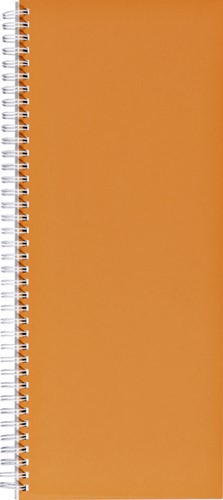 Winkelboek smalfolio 160blz spiraal oranje