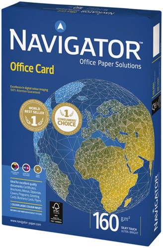 Kopieerpapier Navigator Office Card A3 160gr wit 250vel