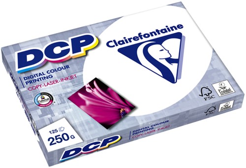 Laserpapier Clairefontaine DCP A4 250gr wit 125vel