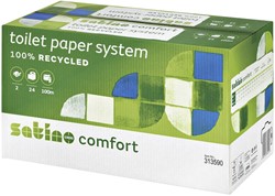 Toiletpapier Satino Comfort JT3 systeemrol 2-laags 100m wit 317960