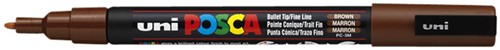 Verfstift Posca PC3M F bruin