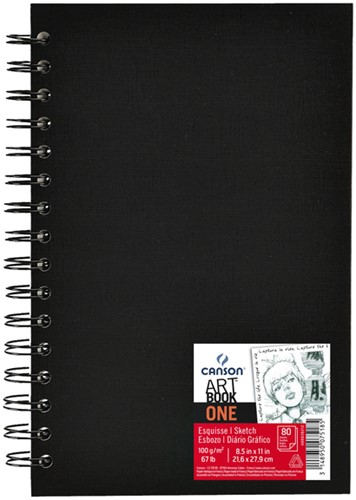 Tekenboek Canson One 21.6xx27.9cm 80v 100gr spiraal