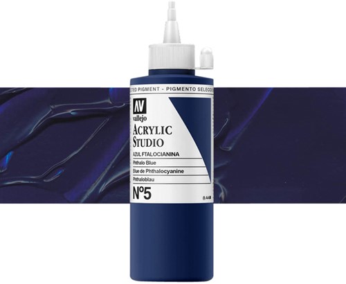 Acrylverf Acrylicos Vallejo Studio 200ml 5 phtalo blauw