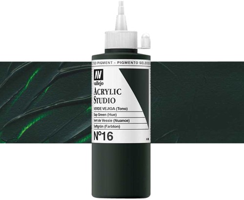 Acrylverf Acrylicos Vallejo Studio 200ml 16 saffier groen