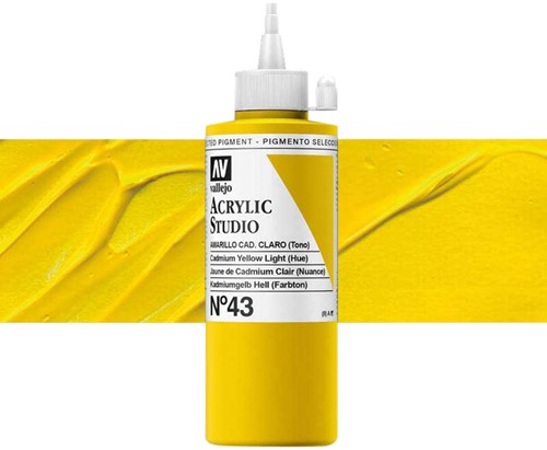 Acrylverf Acrylicos Vallejo Studio 200ml 43 cad lichtgeel