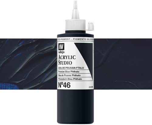Acrylverf Acrylicos Vallejo Studio 200ml 46 phtalo prussisch blauw