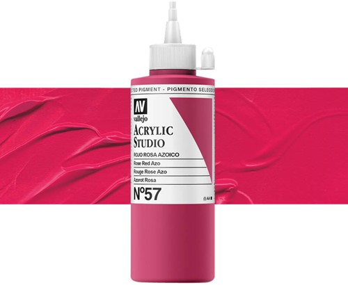 Acrylverf Acrylicos Vallejo Studio 200ml 57 roze/rood