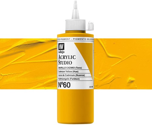Acrylverf Acrylicos Vallejo Studio 200ml 60 cad geel