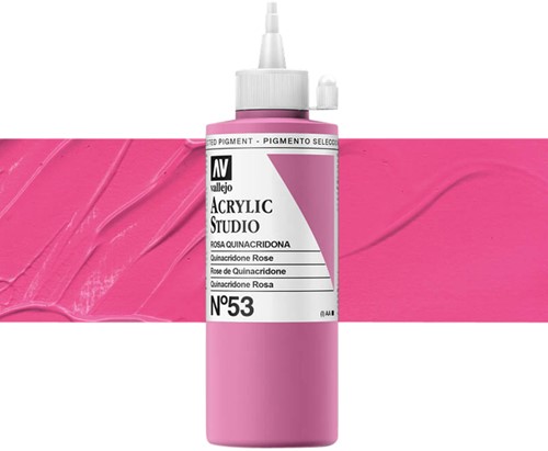 Acrylverf Acrylicos Vallejo Studio 200ml 53 quinacridone roze