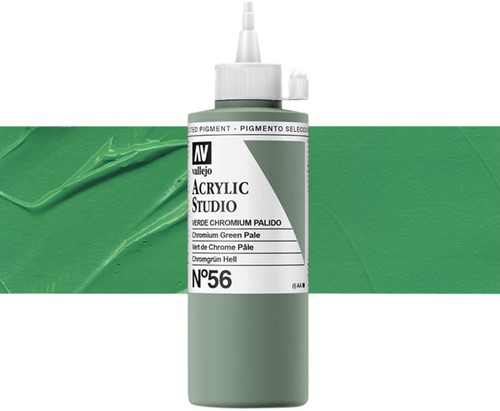 Acrylverf Acrylicos Vallejo Studio 200ml 56 chrome lichtgroen