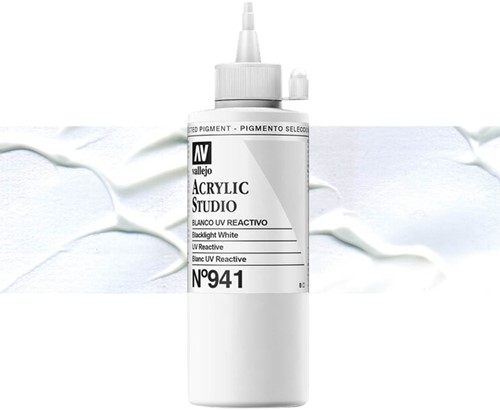 Acrylverf Acrylicos Vallejo Studio 200ml 941 UV wit