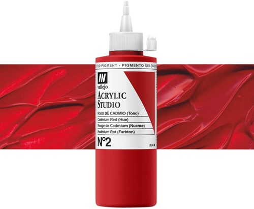 Acrylverf Acrylicos Vallejo Studio 200ml 2 cad rood