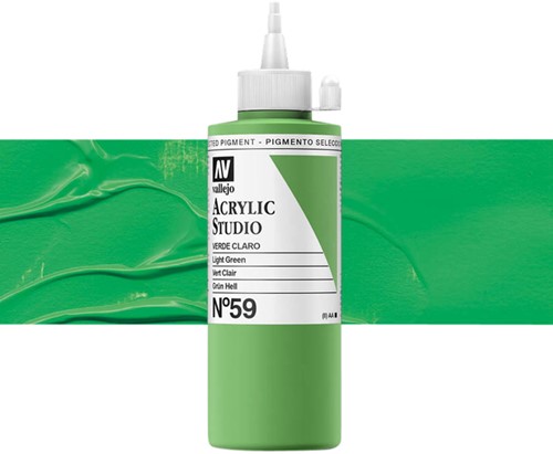 Acrylverf Acrylicos Vallejo Studio 200ml 59 lichtgroen