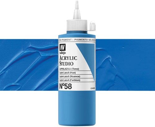 Acrylverf Acrylicos Vallejo Studio 200ml 58 lapis lazuli