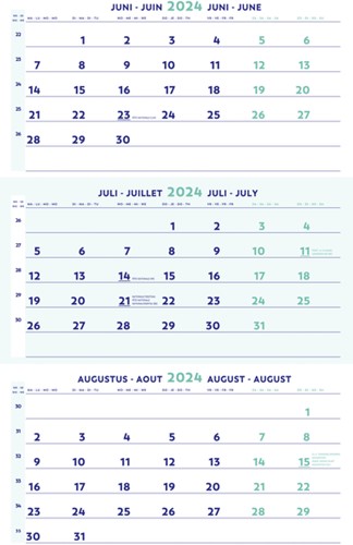 3-Maandskalender 2024 Brepols 30x60cm