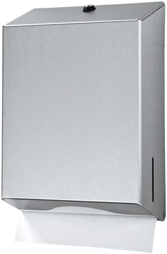 Dispenser Euro vouwhanddoeken RVS