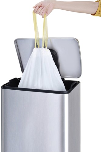 Afvalzak EKO MDPE type F1 met trekband 49x68cm 18-28L wit-1