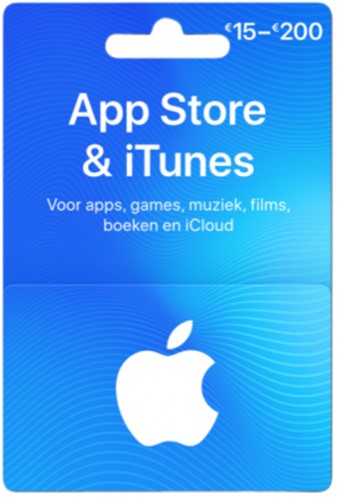 Cadeaukaart + hangtag iTunes 15-200