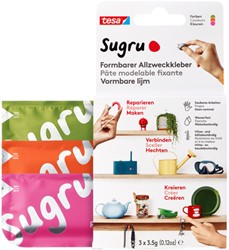 Kneedbare lijm Sugru Tesa 41234 3 pak roze oranje groen