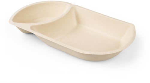 Snackbakje IEZZY A20 suikerriet PFAS-vrij 50 stuks 224x124x36mm