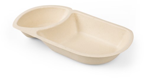 Snackbakje IEZZY A23 suikerriet PFAS-vrij 50 stuks 176x92x32mm