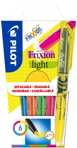 Markeerstift PILOT Frixion set à 6 kleuren
