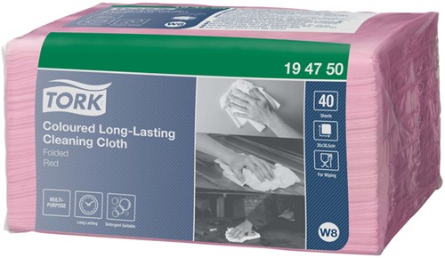 Reiningingsdoek Tork Long Lasting W8 multifunctioneel   diverse kleuren 194750