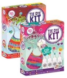 Tie Dye Set met linnen tas 2 ass