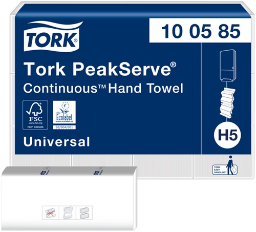 Handdoek Tork PeakServe Continu H5 universal gecomprimeerd wit 100585