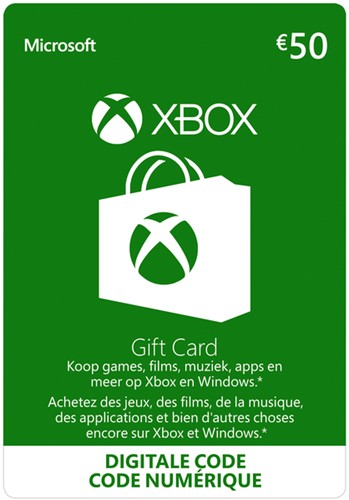 Cadeaukaart + hangtag Xbox 50