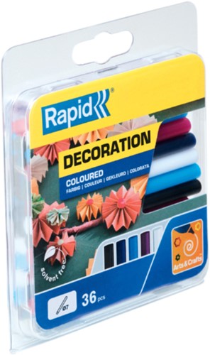 Lijmpatroon Rapid 7mm 5 kleuren assorti-2