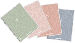 Schrift Aurora A5 lijn 120blz 80gr spiraal assorti