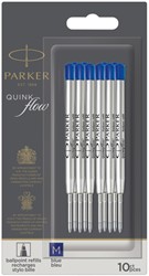 Balpenvulling Parker Quinkflow blauw medium blister à 10 stuks