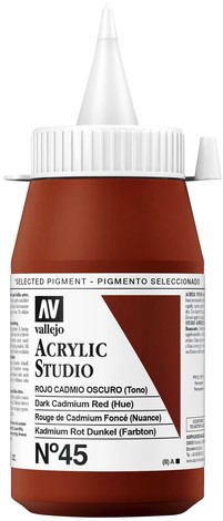 Acrylverf Acrylicos Vallejo 500 ml Dark Cadmium Red