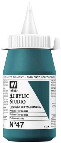 Acrylverf Acrylicos Vallejo 500 ml Phtalo Turquoise