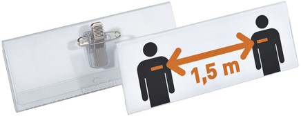 Badge Durable XL met combiklem 40x105mm set à 14stuks