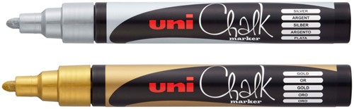 Krijtstift Uni-ball Chalk rond goud-3