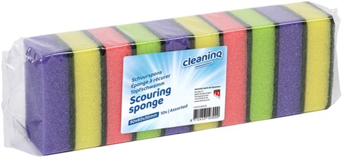 Schuurspons Cleaninq assorti 10 stuks