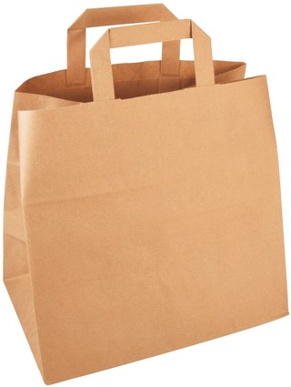 Tas IEZZY 32x16x27cm (breedte x diepte x hoogte) kraft papier bruin 250 stuks
