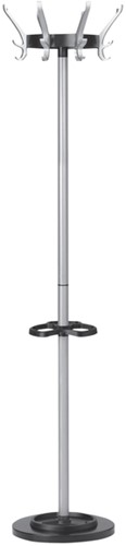 Kapstok staand Unilux Cypres metallic grijs