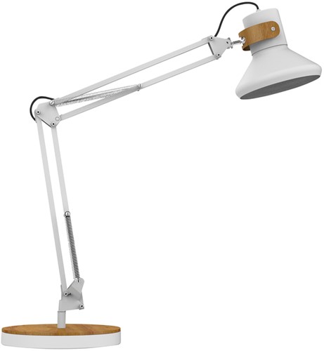 Bureaulamp Unilux Baya LED bamboe wit