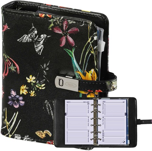 Organizer Kalpa Pocket incl agenda 2023-2024 7dagen/2pagina's bloemenzee zwart