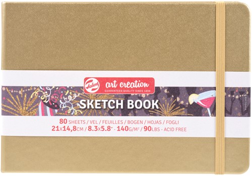 Schetsboek Talens Art Creation goudgeel 21x15cm 140gr 80vel