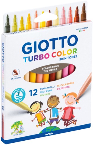 Viltstift Giotto Turbo Color skin tones 12st