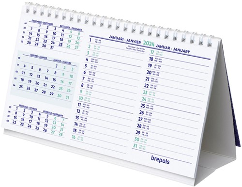 Bureaumaandkalender 2024 Brepols 210x125mm