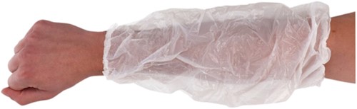 Mouwovertrek CMT 20x40cm 20mu LDPE wit
