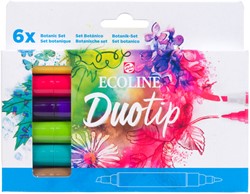 Duotip marker Ecoline botanisch set 6 kleuren