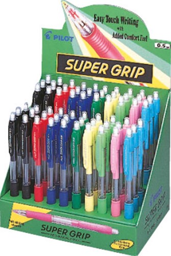 Vulpotlood PILOT Supergrip display à 60 stuks assorti
