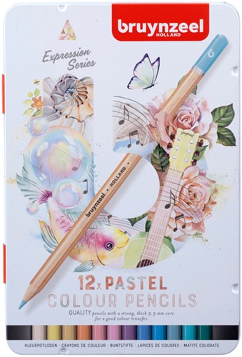 Kleurpotlood Bruynzeel 12 stuks pastel kleuren