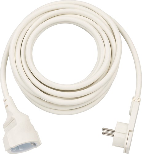 Verlengsnoer Brennenstuhl met platte stekker 5m H05VV-F3G1,5 wit